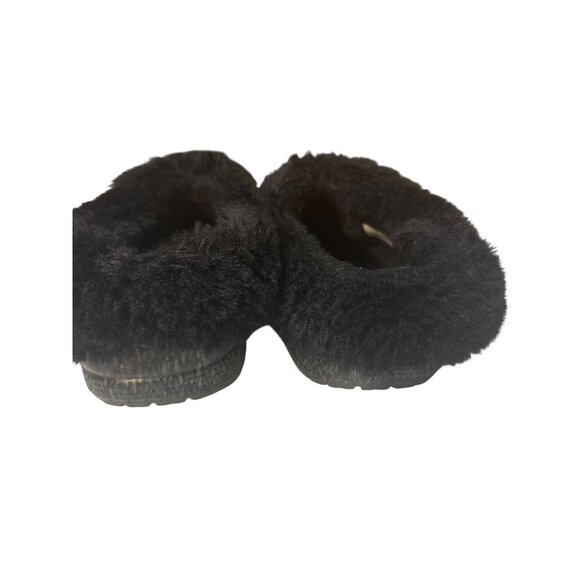 Womens Faux Fur Lined Crocs Clogs Size 7 Black - Picture 4 of 6